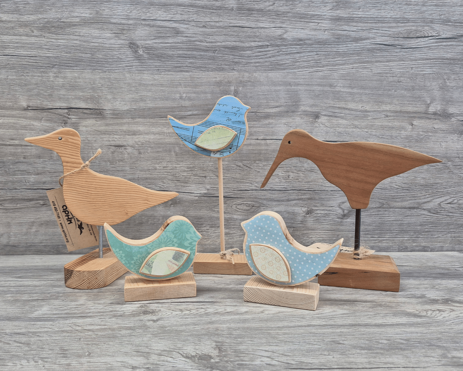 oiseaux en bois