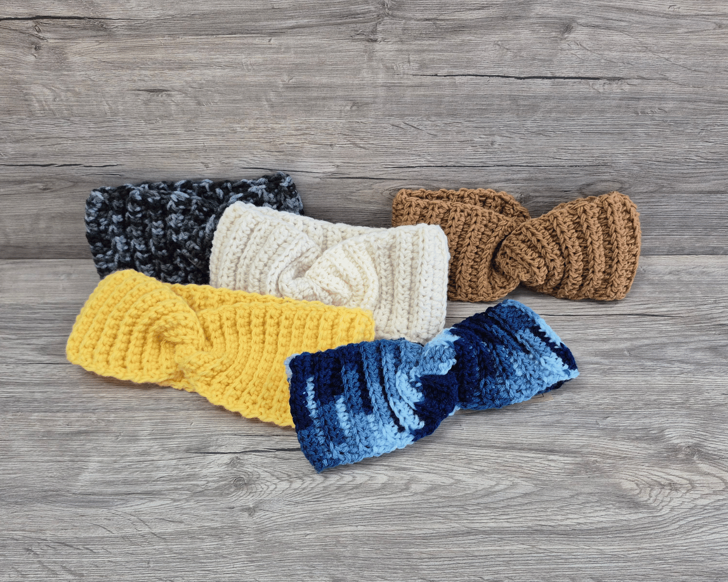 bandeaux en tricot, différentes couleurs