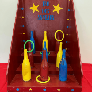 photo du jeu des anneaux avec bouteilles pour fête